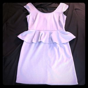 Grey Peplum Dress